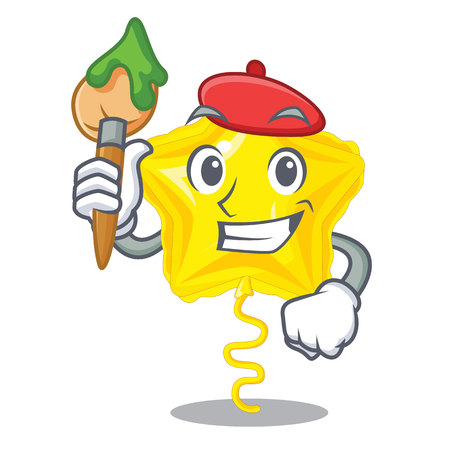 Artist star balloon was flown mascot sky vector illustrationのイラスト素材
