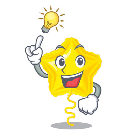 Have an idea star balloon on wooden cartoon table vector illustrationのイラスト素材