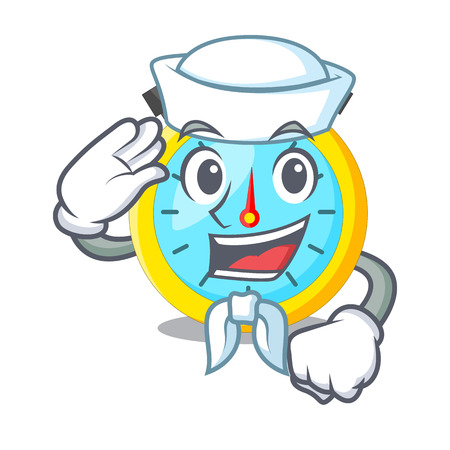 Sailor stopwatch in the cartoon shape funny vector illustrationのイラスト素材