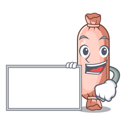 With board bolster on the funny cartoon shape vector illustrationのイラスト素材