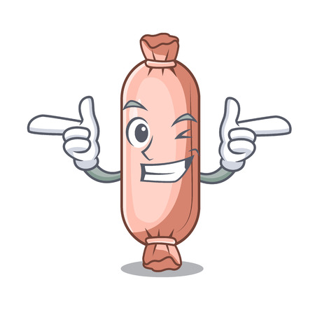 Wink bolster isolasi on the a character vector illustrationのイラスト素材