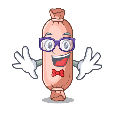 Geek bolster isolasi on the a character vector illustrationのイラスト素材