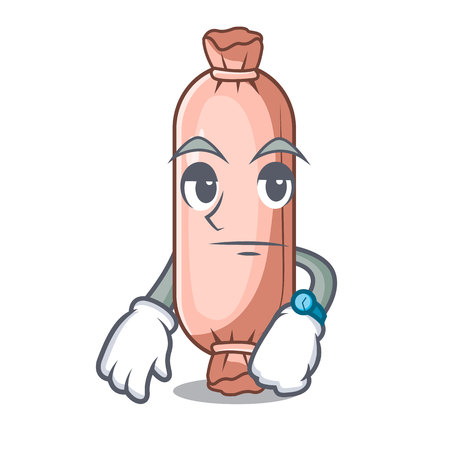 Waiting bolsters above on the mascot bed vector illustrationのイラスト素材