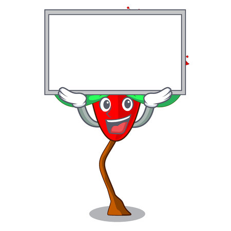 Up board Ixora flowers grow in the character vector illustrationのイラスト素材