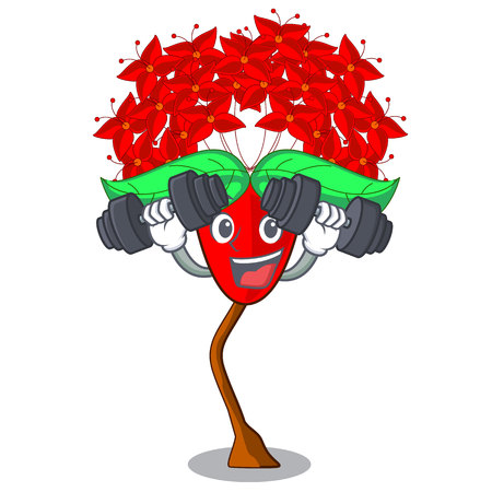 Fitness Ixora flowers grow in the character vector illustrationのイラスト素材