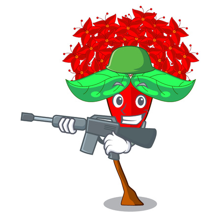 Army Ixora flowers grow in the character vector illustrationのイラスト素材