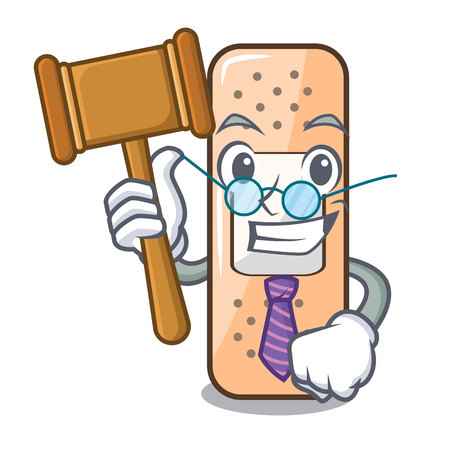 Judge sticking plaster isolated with on cartoon vector illustrationのイラスト素材
