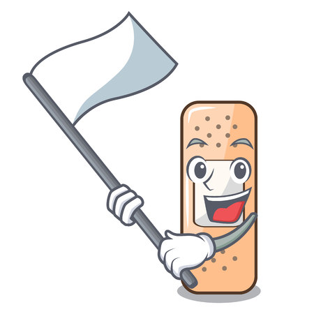 With flag sticking plaster isolated with on cartoon vector illustrationのイラスト素材
