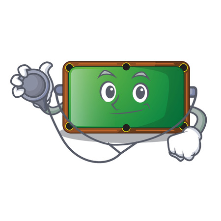 billiard table in shape of cartoon vector illustrationのイラスト素材