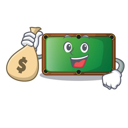 With money bag billiard table in shape of cartoon vector illustrationのイラスト素材