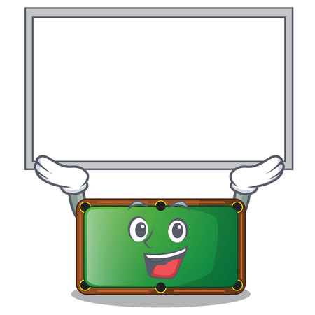 Up board billiard table in shape of cartoon vector illustrationのイラスト素材
