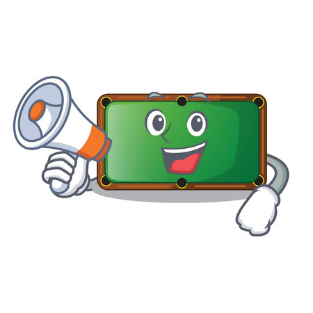 With megaphone billiard table in shape of cartoon vector illustrationのイラスト素材