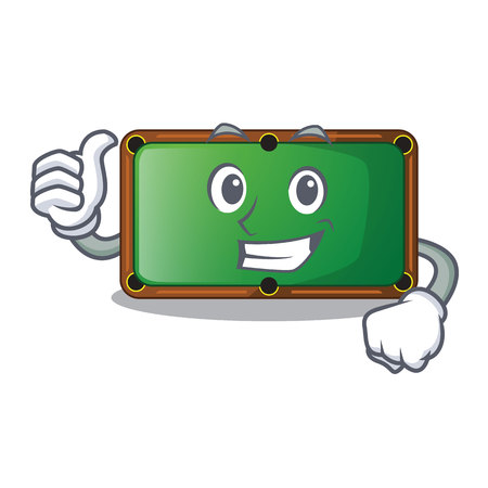 Thumbs up billiard table is insulated with characters vector illustrationのイラスト素材