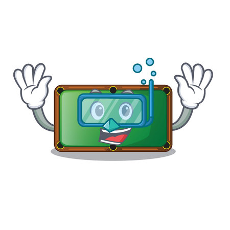 Diving billiard table is insulated with characters vector illustrationのイラスト素材