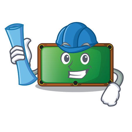Architect billiard table is insulated with characters vector illustrationのイラスト素材