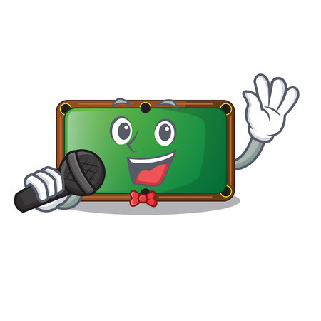 Singing billiard table in the mascot playroom vector illustartionのイラスト素材