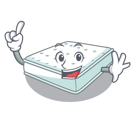 Finger mattress in cartoon on the shape vector illustrationのイラスト素材