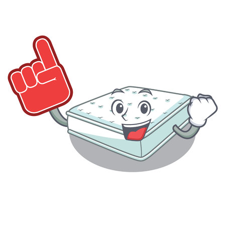 Foam finger mattress in cartoon on the shape vector illustrationのイラスト素材