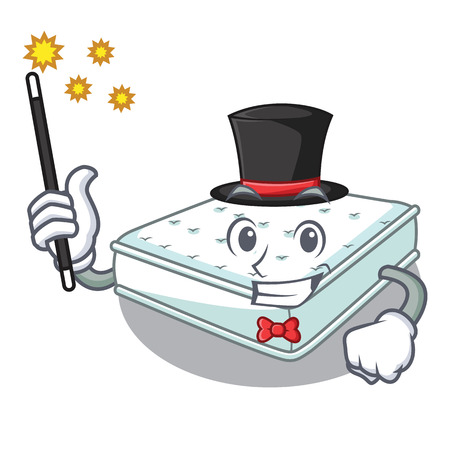 Magician mattress in cartoon on the shape vector illustrationのイラスト素材