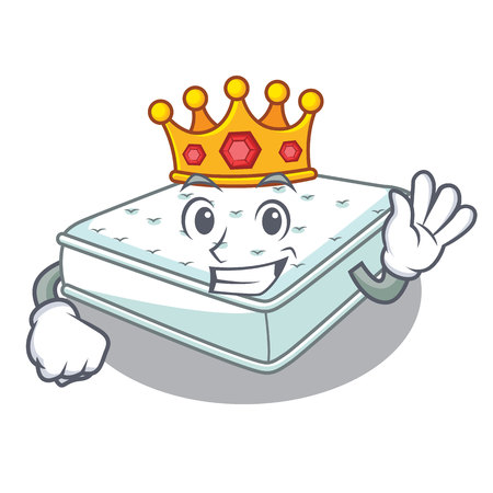 King mattress in cartoon on the shape vector illustrationのイラスト素材