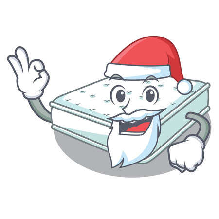 Santa mattress in cartoon on the shape vector illustrationのイラスト素材