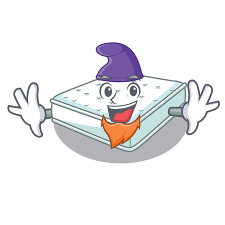 Elf mattress isolated on the with mascot vector illustrationのイラスト素材