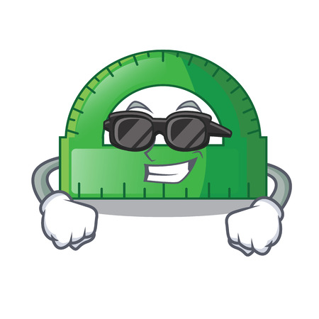 Super cool protractor in a the cartoon bag vector illustartionのイラスト素材