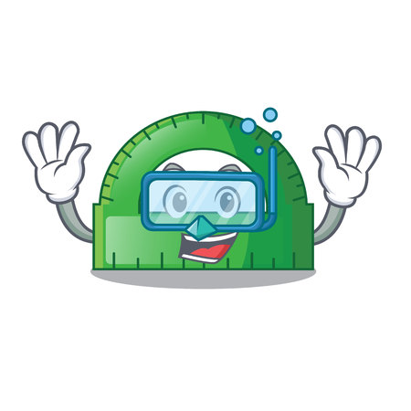 Diving protractor in a the cartoon bag vector illustartionのイラスト素材