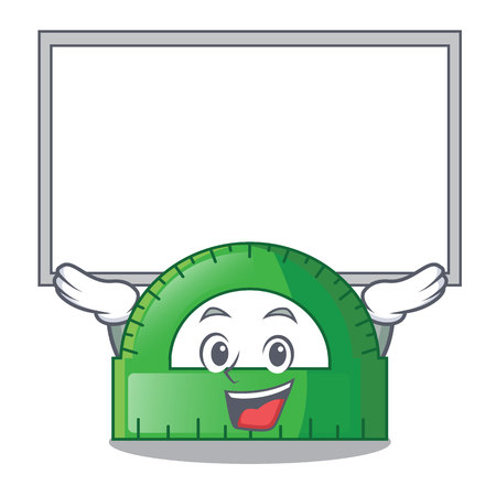 Up board protactor in on the character shape vector illustrationのイラスト素材
