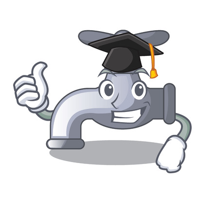 Graduation water tap installed in cartoon bathroom vector illustrationのイラスト素材