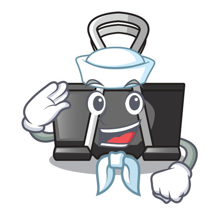 Sailor binder clip in the character shape vector illustrationのイラスト素材