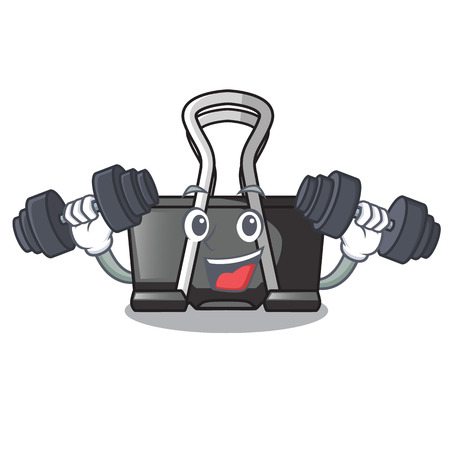Fitness binder clip in the character shape vector illustrationのイラスト素材
