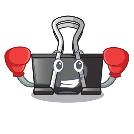 Boxing binder clip in the character shape vector illustrationのイラスト素材