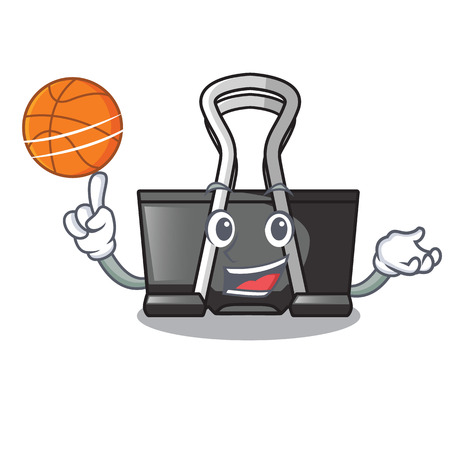 With basketball binder clip in the character shape vector illustrationのイラスト素材