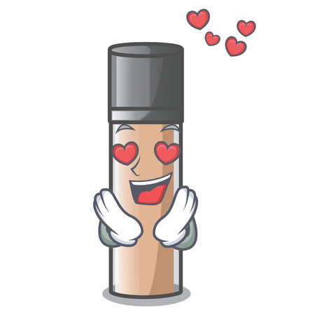 In love fondution makeup in shape of mascot vector illustrationのイラスト素材