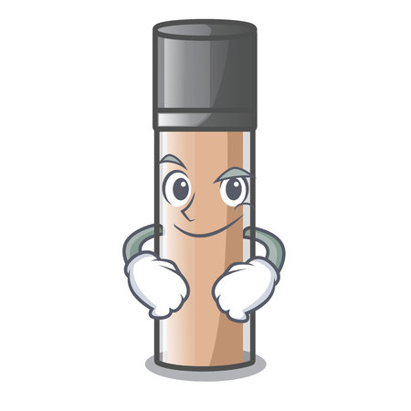 Smirking makeaup foundation in a cartoon bag vector illustrationのイラスト素材