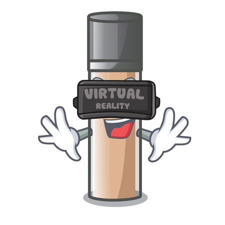 Virtual reality fondution makeup in shape of mascot vector illustrationのイラスト素材