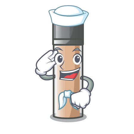 Sailor makeup foundation isolated with on character vector illustrationのイラスト素材