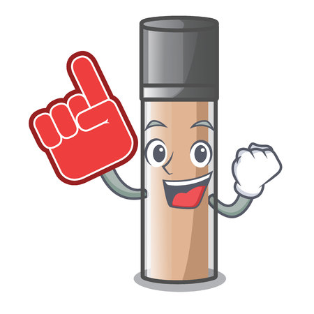 Foam finger faundation makeup in a cartoon bottle vector illustrationのイラスト素材