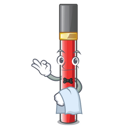 Waiter lip gloss in dompeet mekaup cartoons vector illustrationのイラスト素材