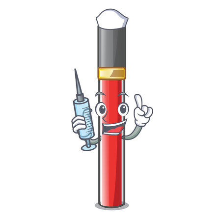 Nurse lip gloss isolated in the mascot vector illustrationのイラスト素材