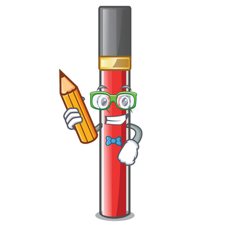 Student lip gloss isolated in the mascot vector illustrationのイラスト素材