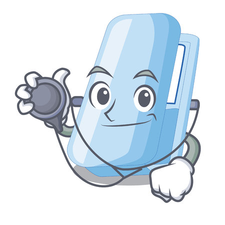 Doctor staplers in the a cartoon shape vector illustrationのイラスト素材