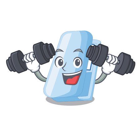 Fitness staplers in the a cartoon shape vector illustrationのイラスト素材