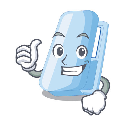 Thumbs up stapplers in the a character box vector illustrationのイラスト素材