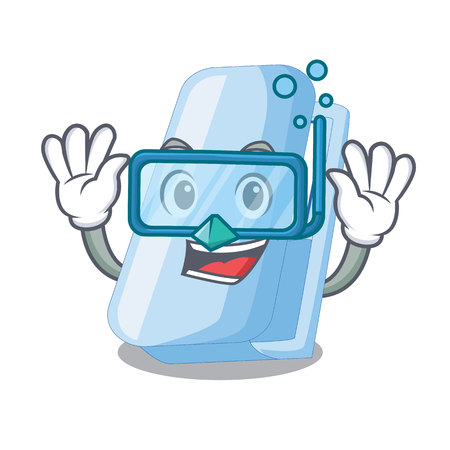 Diving stapplers in the a character box vector illustrationのイラスト素材