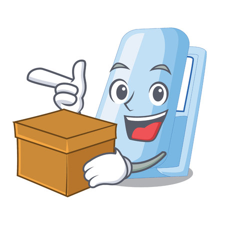 With box stapplers in the a character box vector illustrationのイラスト素材