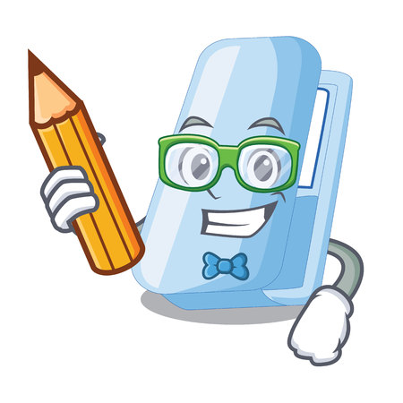 Student stapplers in the a character box vector illustrationのイラスト素材