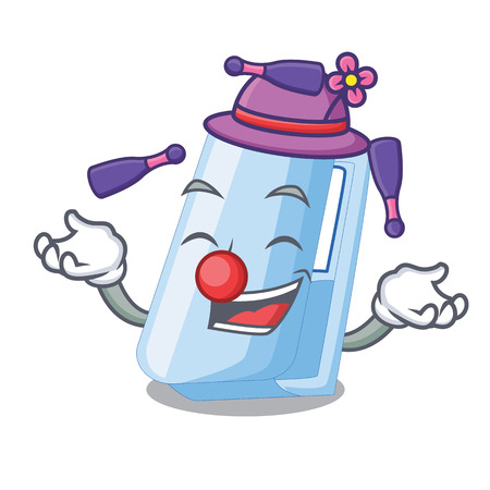 Juggling stapler in a the cartoon wallet vector illustrationのイラスト素材