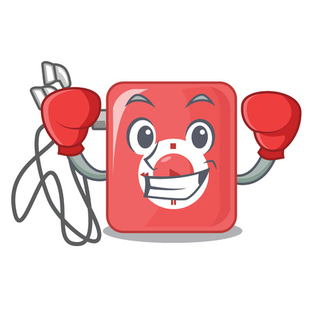 Boxing mp3 player in the cartoon shape vector illustrationのイラスト素材